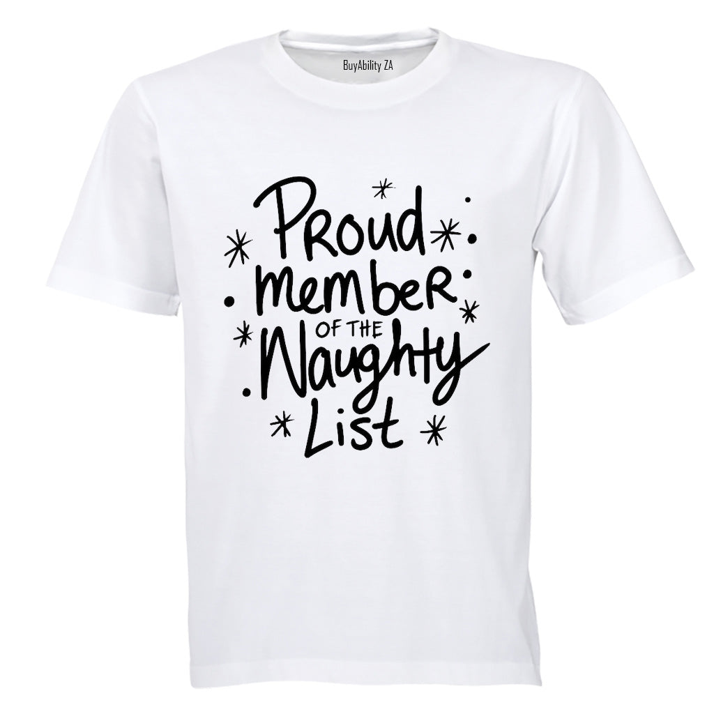 Naughty List - Christmas - Adults - T-Shirt - BuyAbility