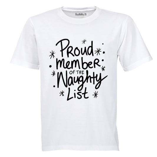 Naughty List - Christmas - Adults - T-Shirt - BuyAbility