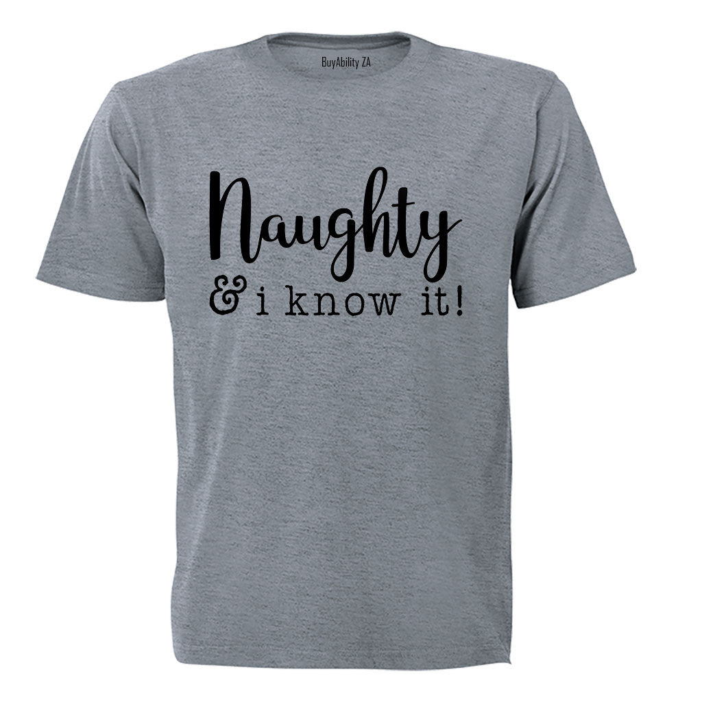 Naughty & I Know It - Christmas - Kids T-Shirt