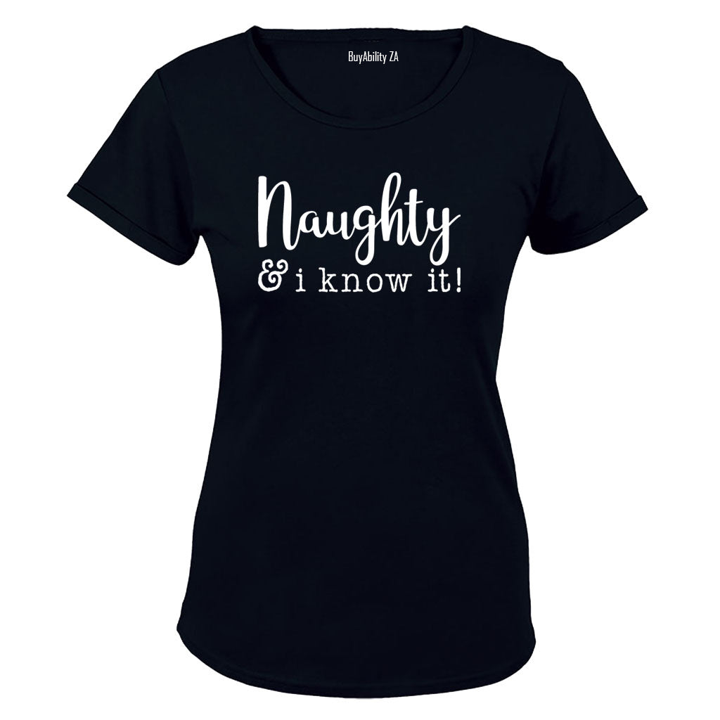Naughty & I Know It - Christmas - Ladies - T-Shirt