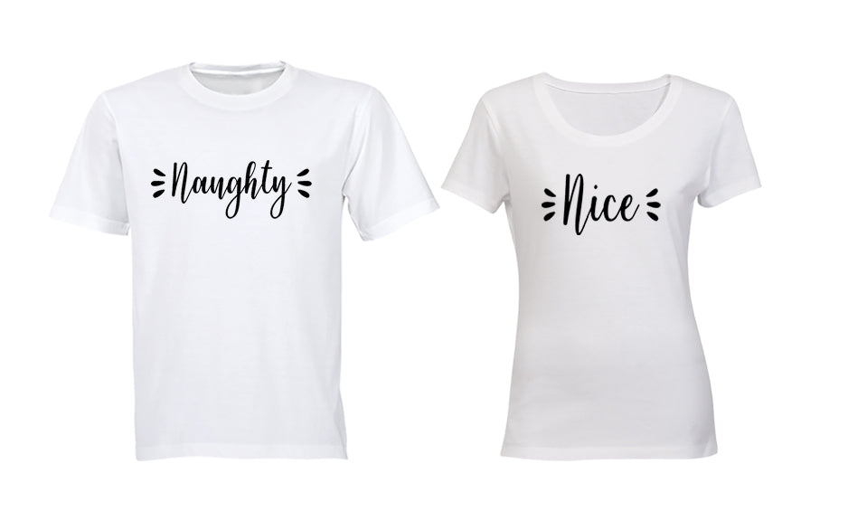Naughty & Nice - Christmas - Couples Tees