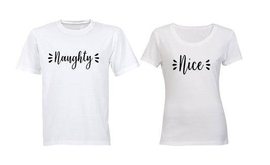 Naughty & Nice - Christmas - Couples Tees