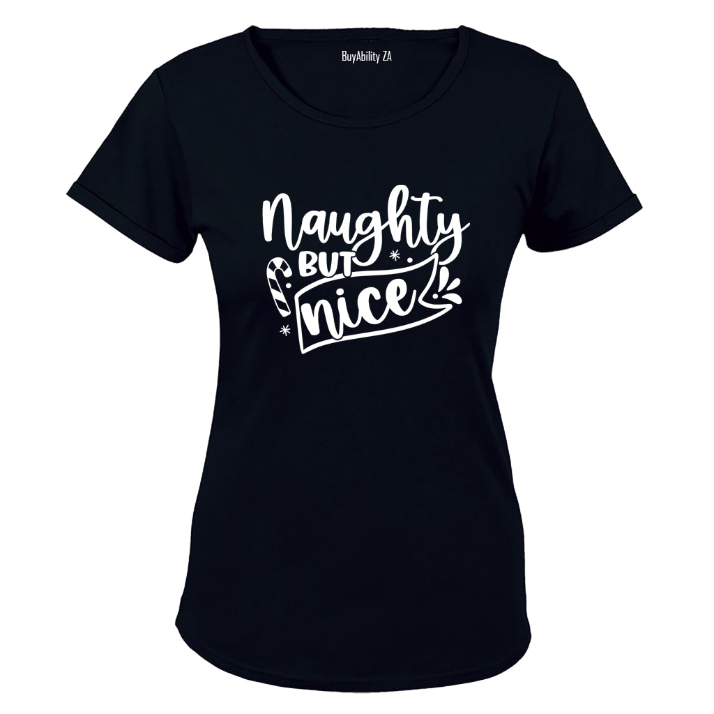 Naughty But Nice - Christmas - Ladies - T-Shirt - BuyAbility South Africa