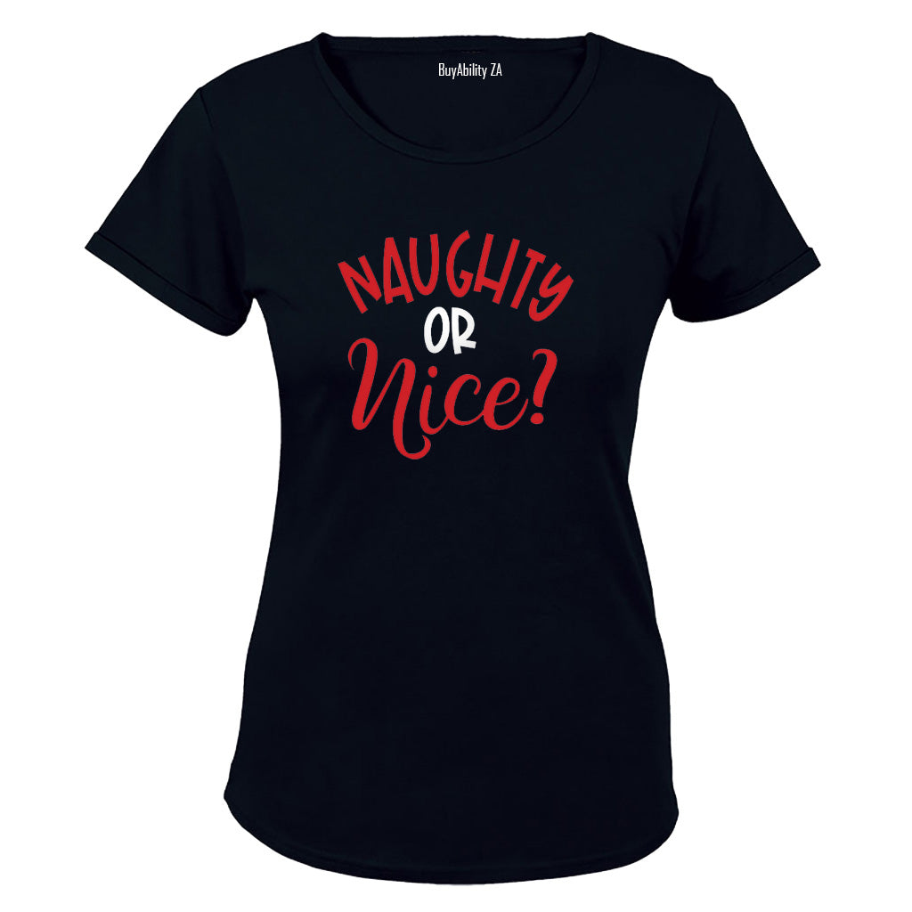 Naughty or Nice - Christmas - Ladies - T-Shirt