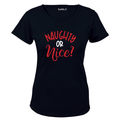 Naughty or Nice - Christmas - Ladies - T-Shirt