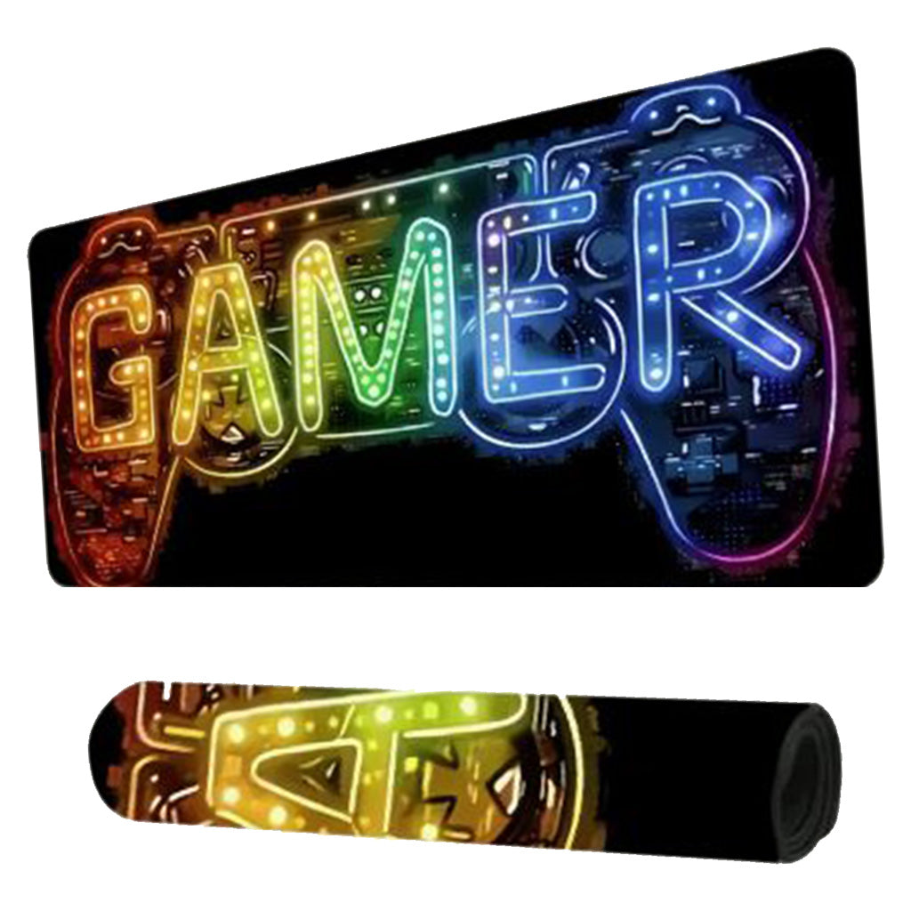Large Neon Gamer Mouse Pad