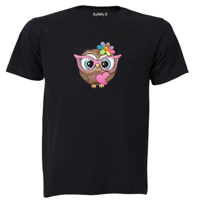 Nerdy Love Owl - Kids T-Shirt