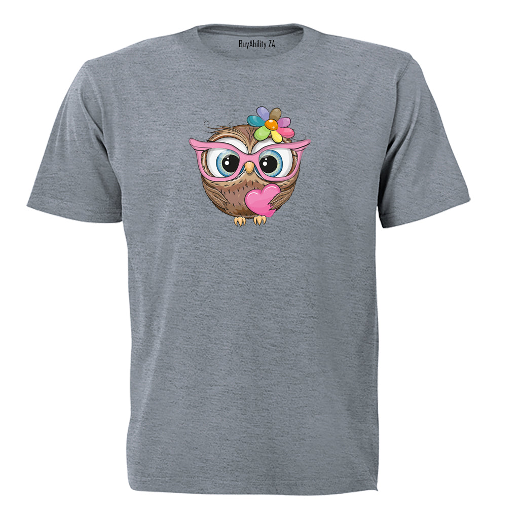 Nerdy Love Owl - Kids T-Shirt
