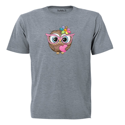 Nerdy Love Owl - Kids T-Shirt