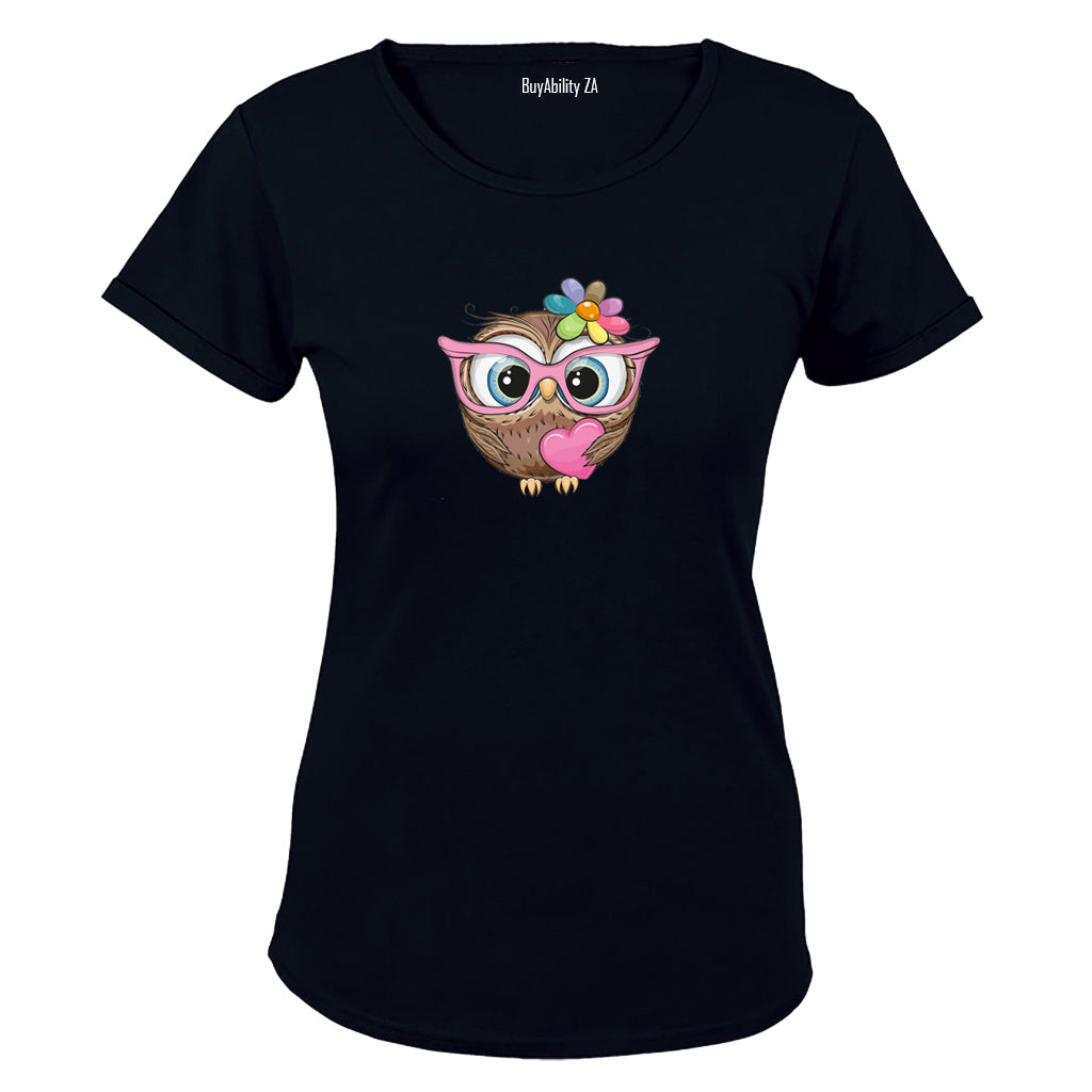 Nerdy Love Owl - Ladies - T-Shirt