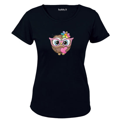 Nerdy Love Owl - Ladies - T-Shirt