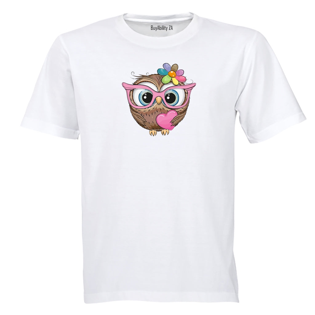 Nerdy Love Owl - Kids T-Shirt