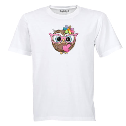 Nerdy Love Owl - Kids T-Shirt