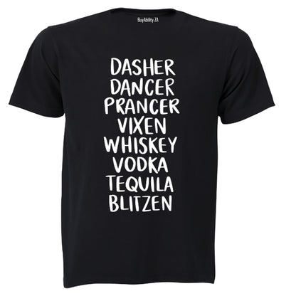 New Reindeer Names - Christmas - Adults - T-Shirt