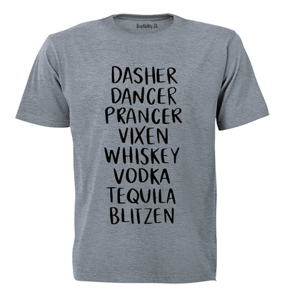 New Reindeer Names - Christmas - Adults - T-Shirt