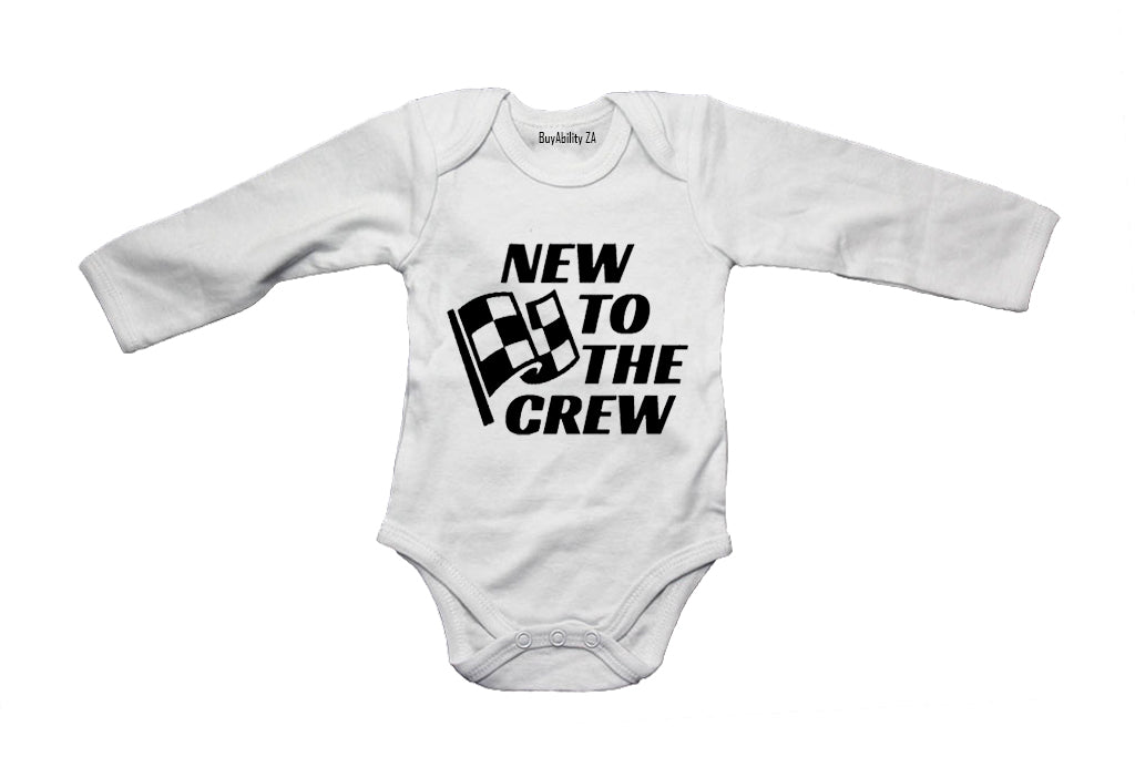 New to the Crew, Race Flag - Baby Grow