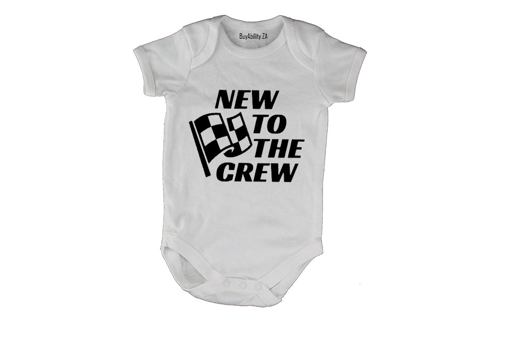 New to the Crew, Race Flag - Baby Grow