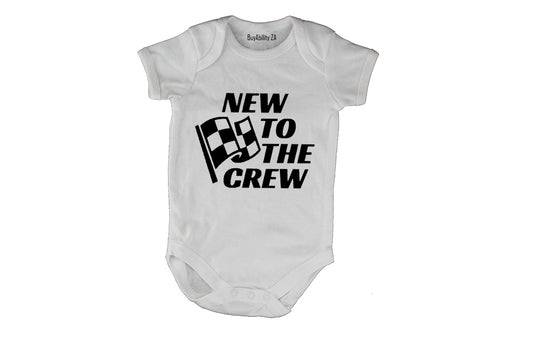 New to the Crew, Race Flag - Baby Grow