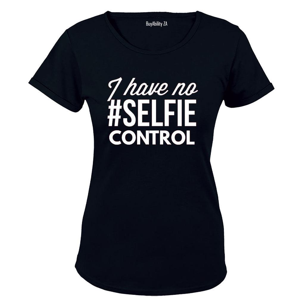 No Selfie Control - Ladies - T-Shirt - BuyAbility