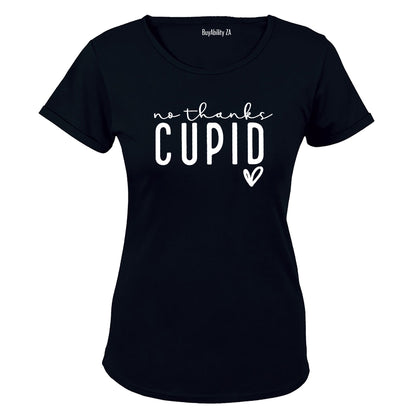 No Thanks Cupid - Valentine Heart - Ladies - T-Shirt