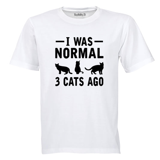 Normal 3 Cats Ago - Adults - T-Shirt - BuyAbility South Africa