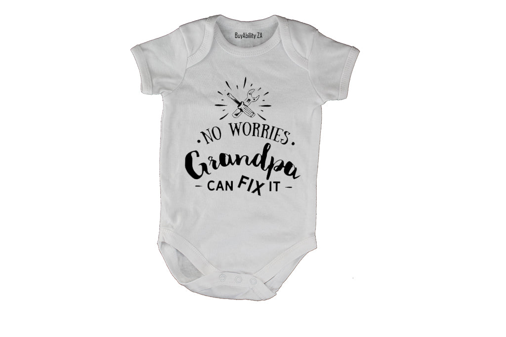 No Worries, Grandpa Can Fix It - Baby Grow