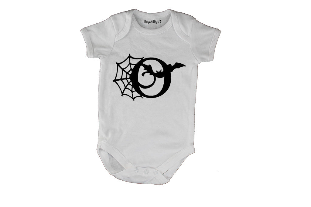 O - Halloween Spiderweb - Baby Grow