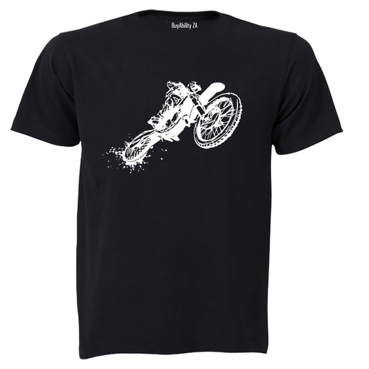 Off Road Biker Sketch - Adults - T-Shirt