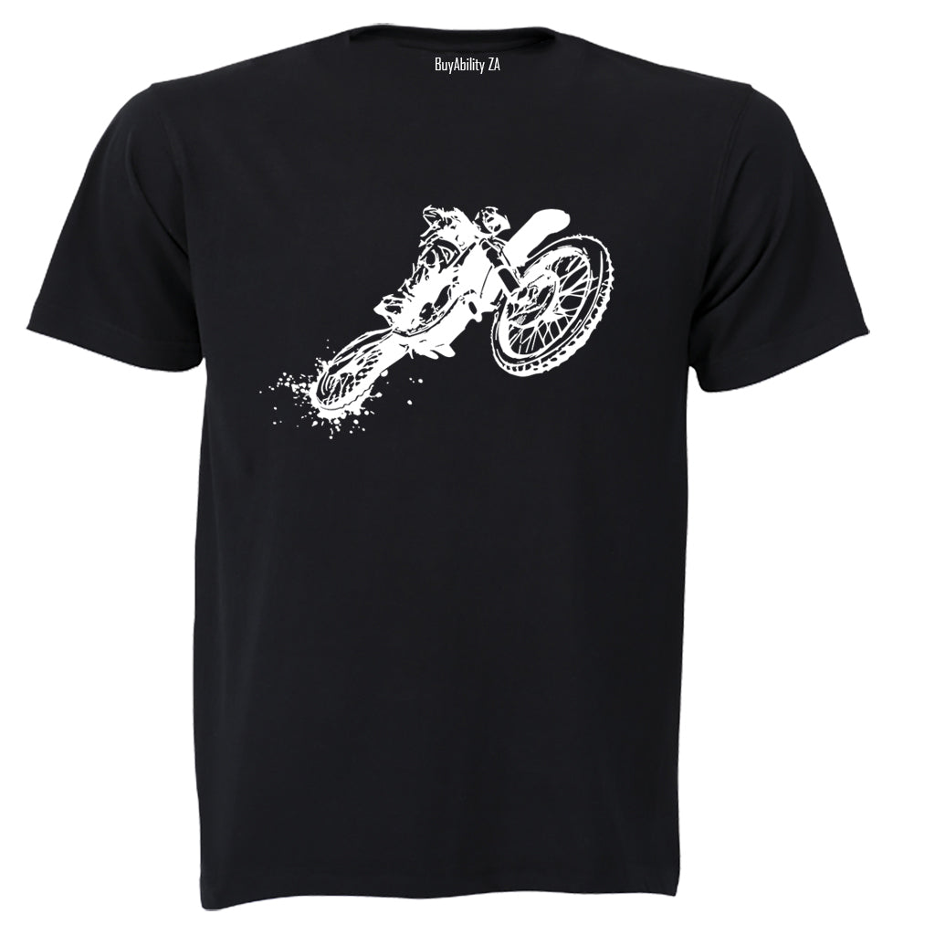 Off Road Biker Sketch - Adults - T-Shirt