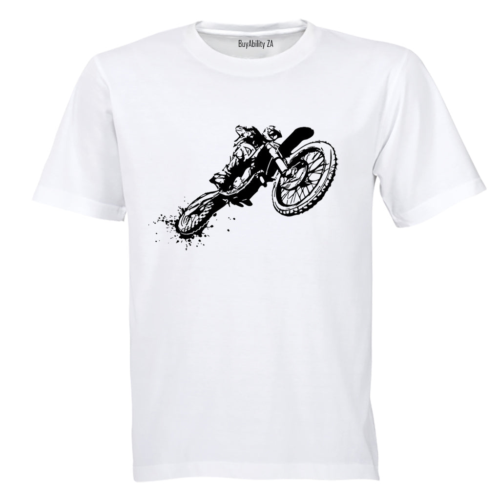 Off Road Biker Sketch - Adults - T-Shirt