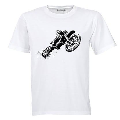 Off Road Biker Sketch - Adults - T-Shirt