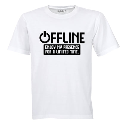 Offline - Enjoy My Presence - Adults - T-Shirt - BuyAbility South Africa
