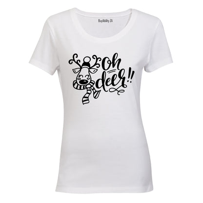OH Deer - Christmas - Ladies - T-Shirt