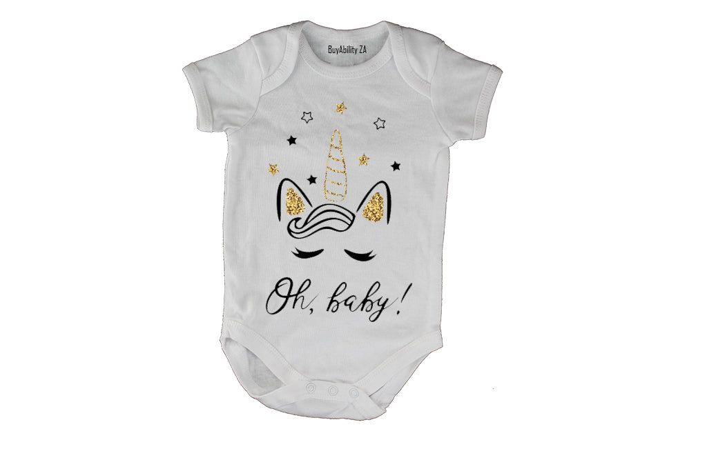 Oh Baby, Glitter Unicorn - Baby Grow