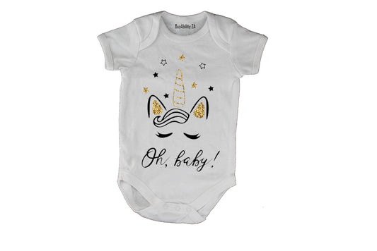 Oh Baby, Glitter Unicorn - Baby Grow