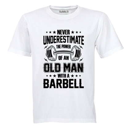 Old Man With A Barbell - Adults - T-Shirt - BuyAbility South Africa