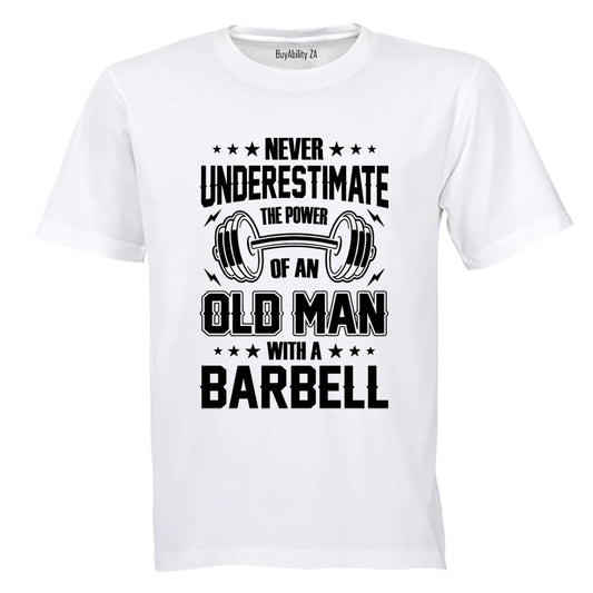 Old Man With A Barbell - Adults - T-Shirt - BuyAbility South Africa