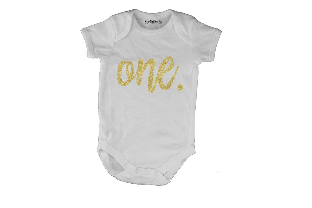 ONE - Glitter Gold - Baby Grow