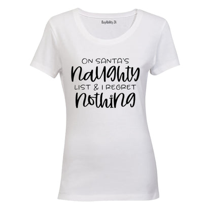 On Santa's Naughty List - Christmas - Ladies - T-Shirt