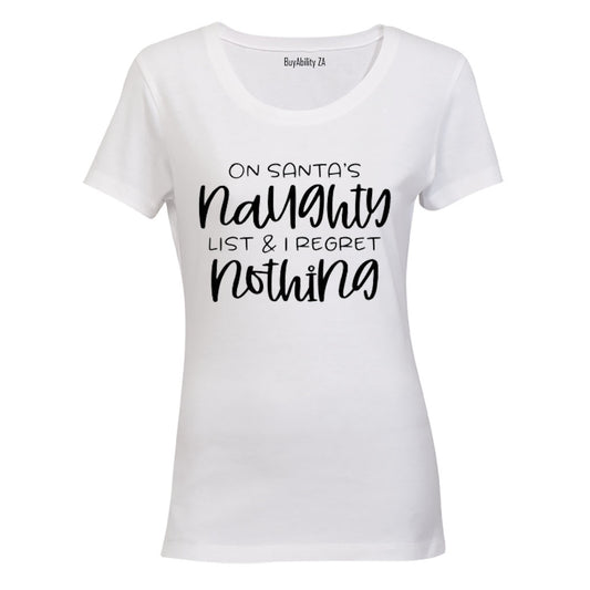 On Santa's Naughty List - Christmas - Ladies - T-Shirt