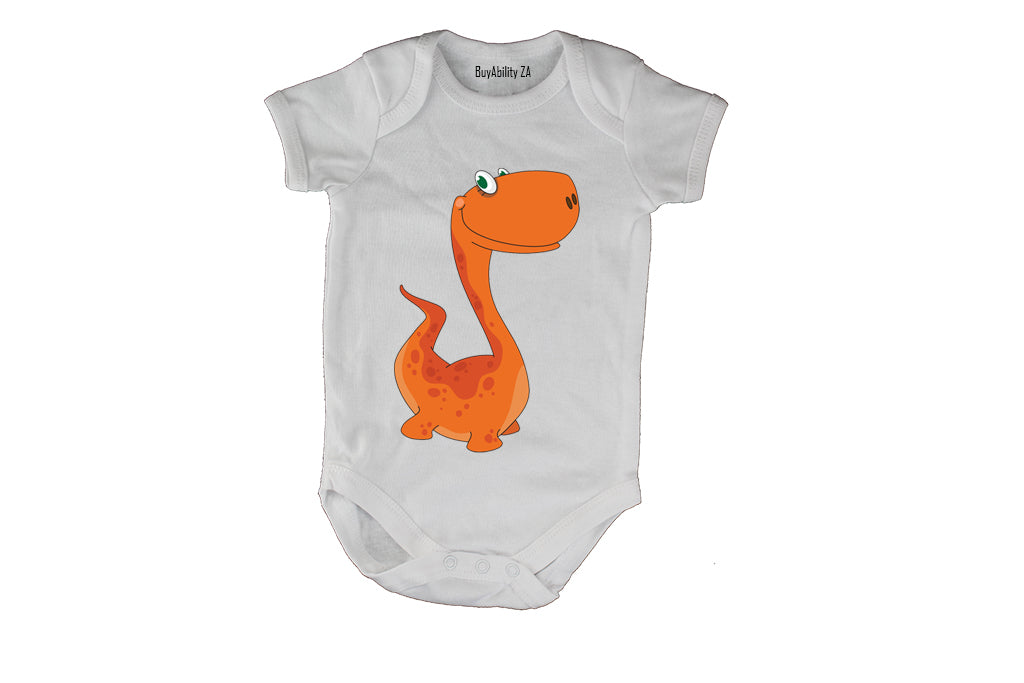 Orange Dino - Baby Grow