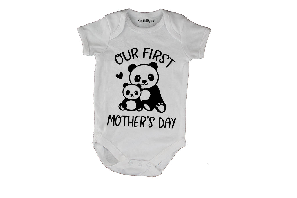 Our First Mother's Day - Panda - Baby Grow - BuyAbility South Africa