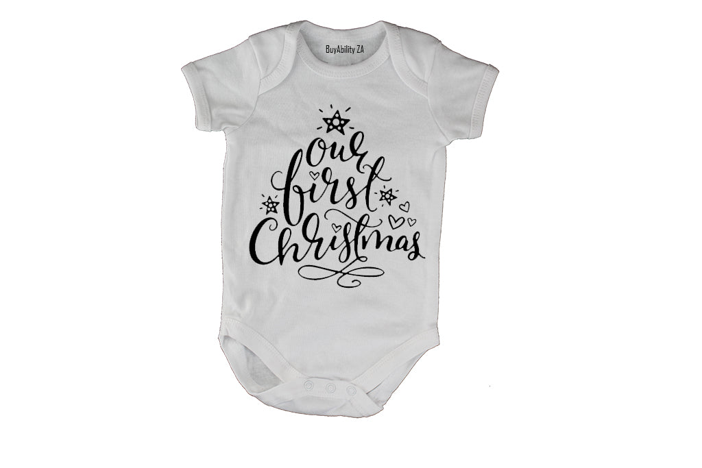 Our First Christmas - Baby Grow