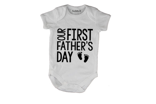 Our First Father's Day - Little Feet - Baby Grow