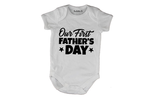 Our First Fathers Day - Stars - Baby Grow