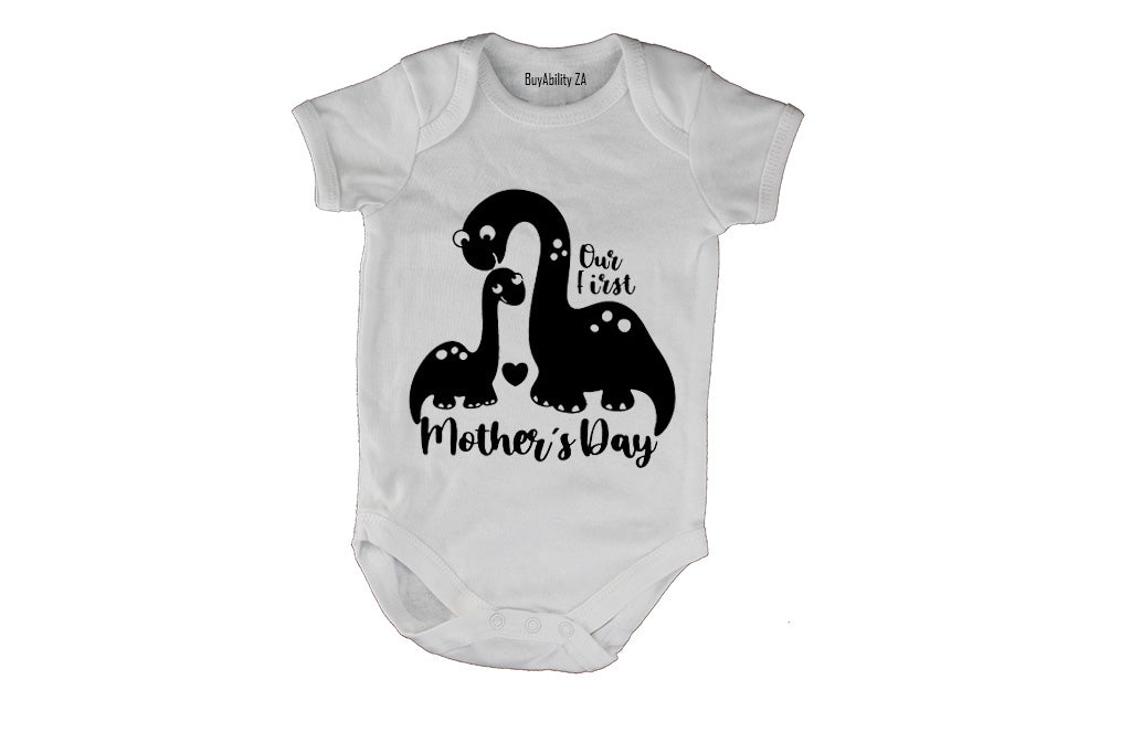 Our First Mothers Day - Dino - Baby Grow