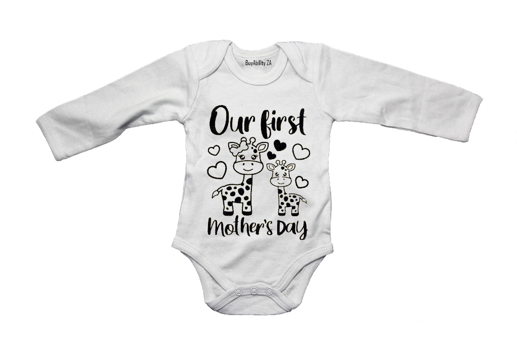Our First Mothers Day - Giraffe- Baby Grow