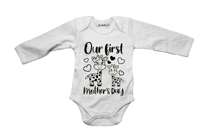 Our First Mothers Day - Giraffe- Baby Grow