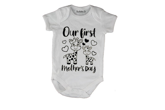 Our First Mothers Day - Giraffe- Baby Grow