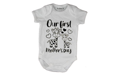Our First Mothers Day - Giraffe- Baby Grow